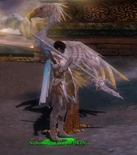 Norn Spear dyed white