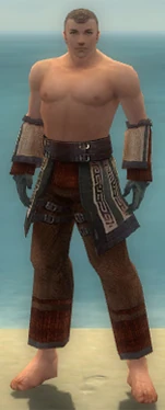 Monk Ancient Armor M gray arms legs front