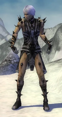 Necromancer Obsidian Armor M gray front