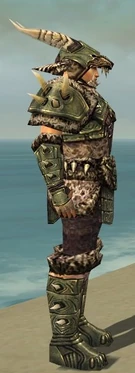 Warrior Elite Charr Hide Armor M gray side