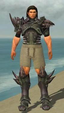 Warrior Primeval Armor M gray chest feet front