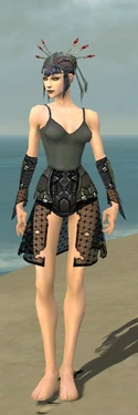 Necromancer Cabal Armor F gray arms legs front