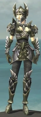 Warrior Templar Armor F gray front