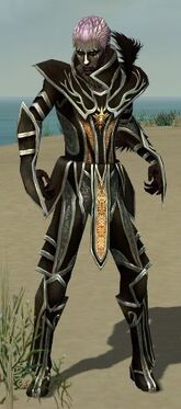 Necromancer Elite Sunspear Armor M gray front