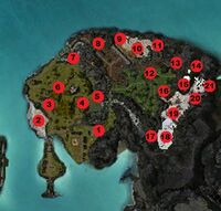 Zaishen Menagerie Grounds map Pet Spots