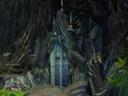 Waterfall on the eastern edge of Mourning Veil Falls