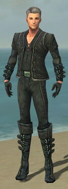 Mesmer Elite Rogue Armor M gray front