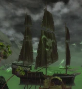The Canthan Ship in Lion's Arch turned into a pirate ship