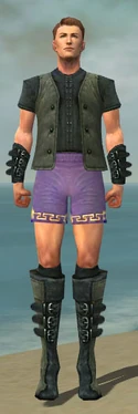 Mesmer Rogue Armor M gray chest feet front