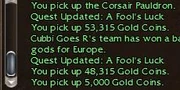 The exploit being performed