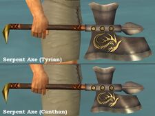 Serpent Axes comparison