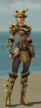 Warrior Elite Charr Hide Armor F dyed front