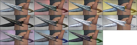 Crude Daggers dye chart
