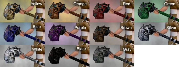 Glyphic Maul Dye Chart