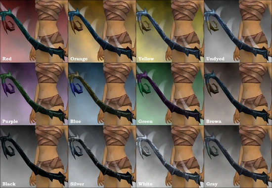 Silverwing Recurve Bow dye chart