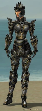 Warrior Obsidian Armor F dyed front