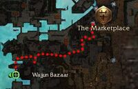 Safe route to Voldo the Exotic in Wajjun Bazaar