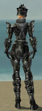 Warrior Obsidian Armor F gray back