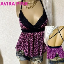 AVIRA PINK leapord print top
