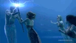 Zac and Lyla fighting over the Trident