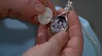 White locket inside