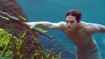 Zac swimming with the Trident