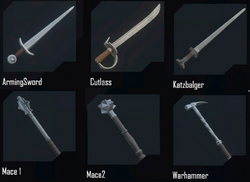 medieval melee weapons