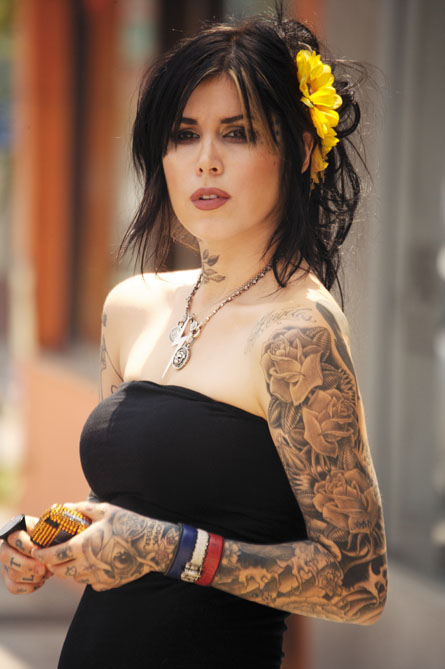 Kat Von D blacks out tattoos from 'when I used to drink' | Wonderwall.com