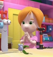 Kelly's appearance from the "Special Agent Oso" episode "The Manny with the Golden Bear"