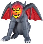 5' Airblown Fire & Ice Gruesome Gargoyle Halloween Inflatable