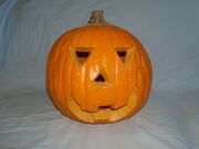 Vintage Halloween Lighted Pumpkin Jack-O-Lantern Foam Blow Mold