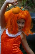 Cassie as pumpkin