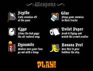 Weapons.