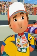 Handy Manny in his Racing Suit