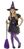 Girls Kids Purple Witch Costume