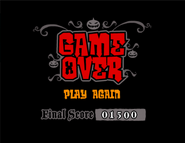 The game over screen.