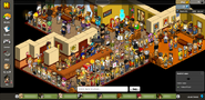 A screenshot of a protest in the Welcome Lounge.