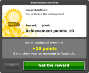 A friend's message proving you've earned +10 points.