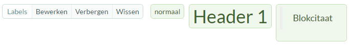 Labels opmaak