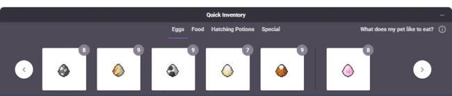 The Quick Inventory action drawer