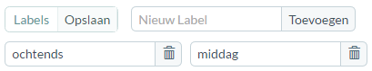 Labels bewerken