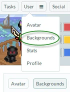 Accéder à la section Arrière-plans.