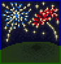 Background summer fireworks