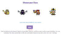 Class Choice Option