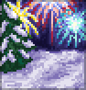 Background winter fireworks