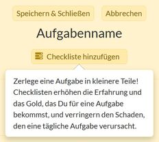 Checklistehinzufuegen