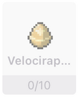 Greyed out egg, text, and ribbon: no pets of this type are owned.