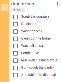 An example checklist.