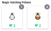 Market magic hatching potions