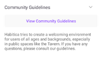 Tavern community guidelines